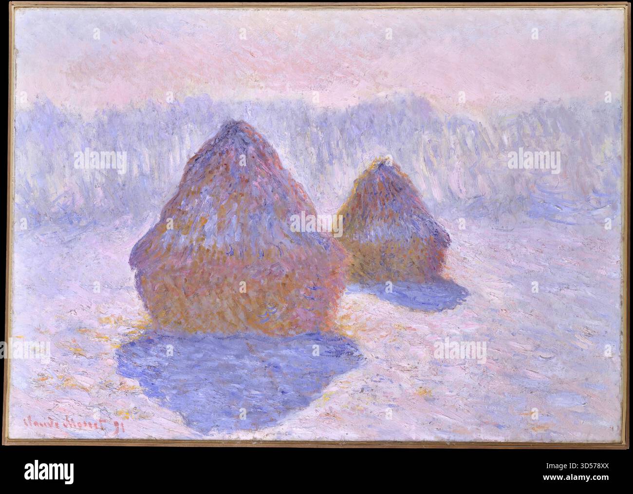 Heuhaufen (Effekt von Schnee und Sonne) von Claude Monet Stock Vektor