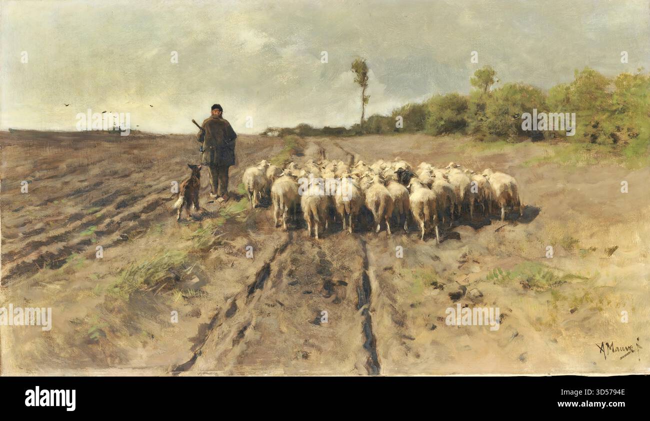 Die Rückkehr in die Falte von Anton Mauve Stock Vektor