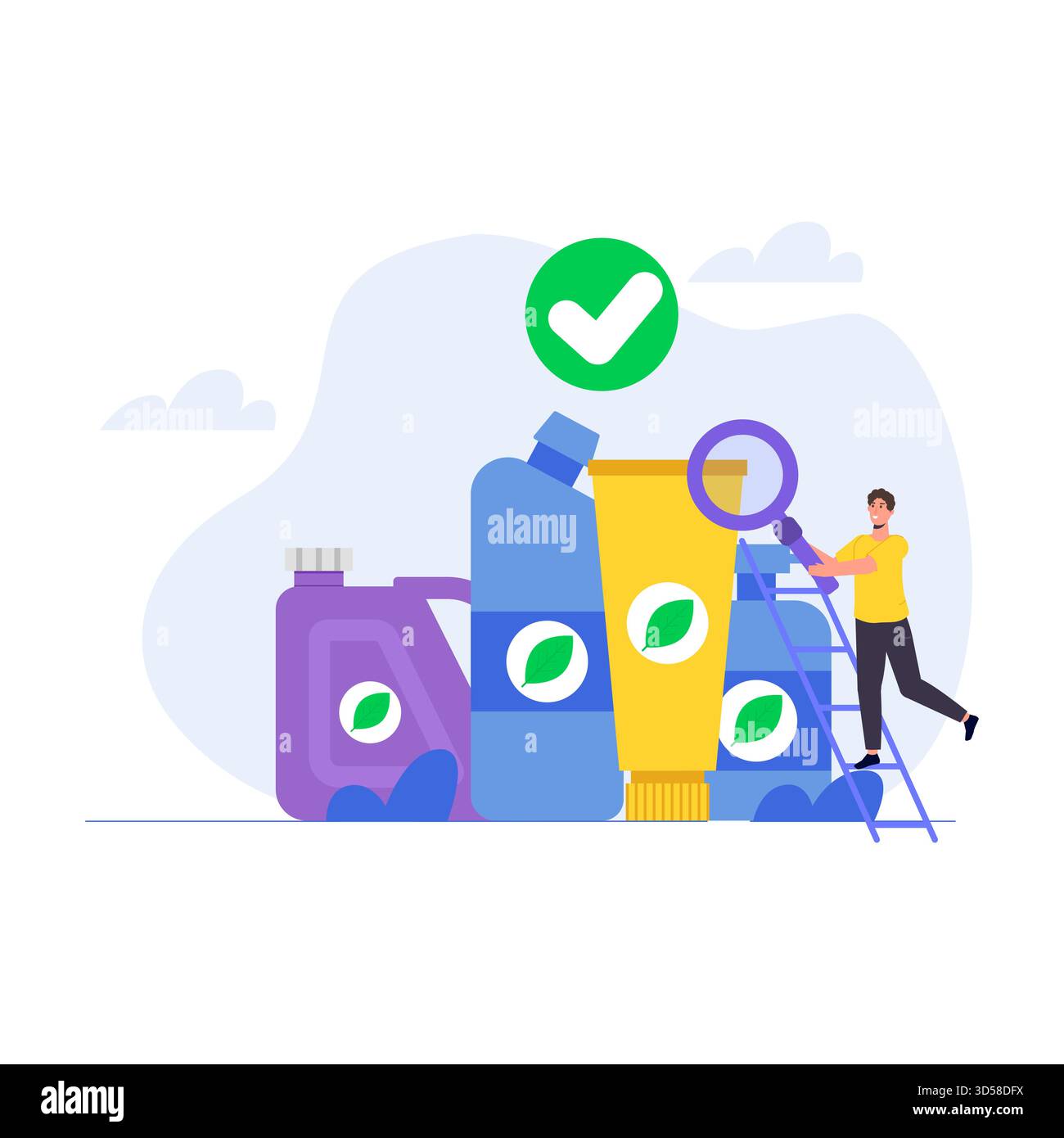 Produktsicherheitskontrolle. Vektorabbildung. Stock Vektor