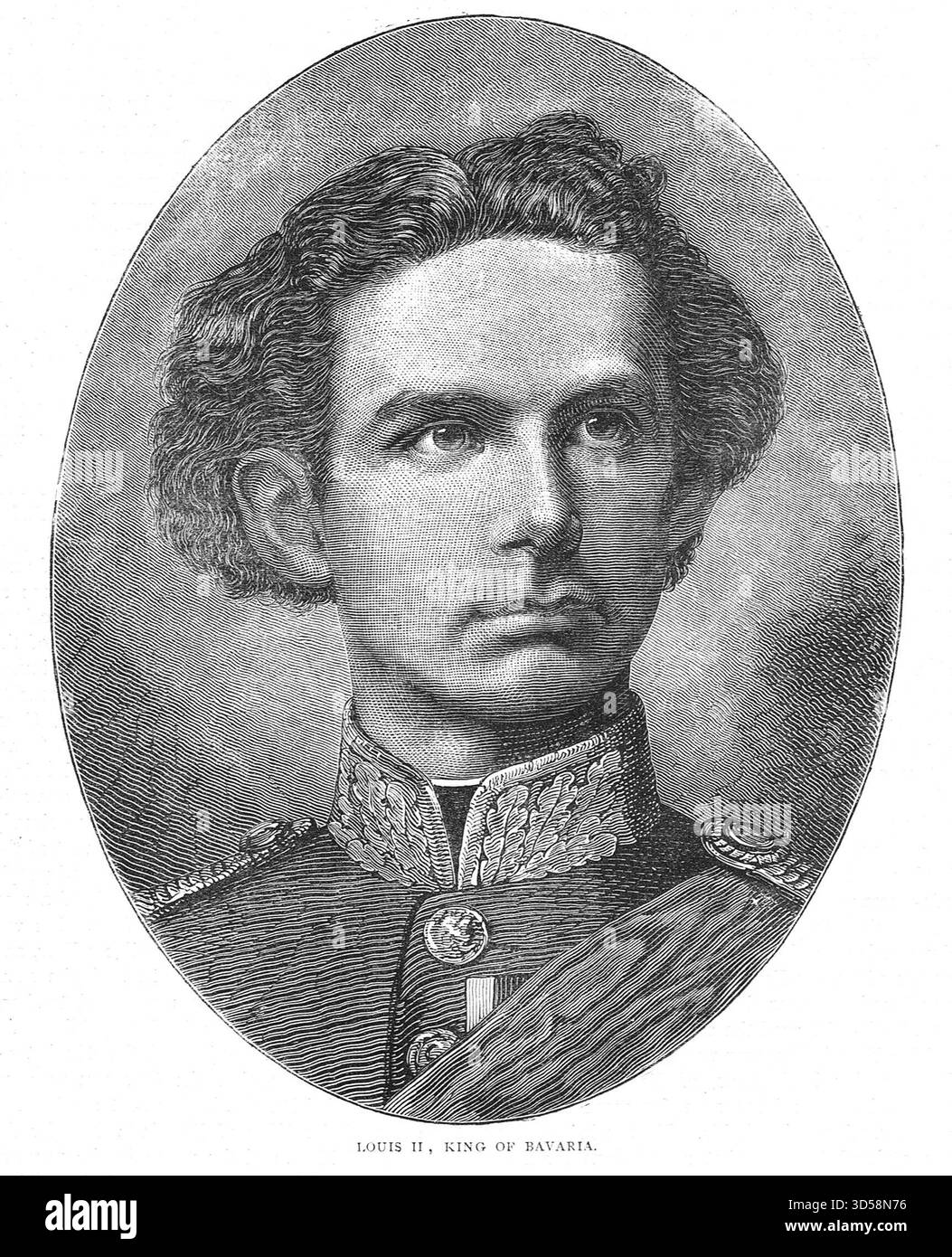 Ludwig II. König von Bayern im Deutsch-Französischen Krieg. Anglisiert als Louis. Stockfoto