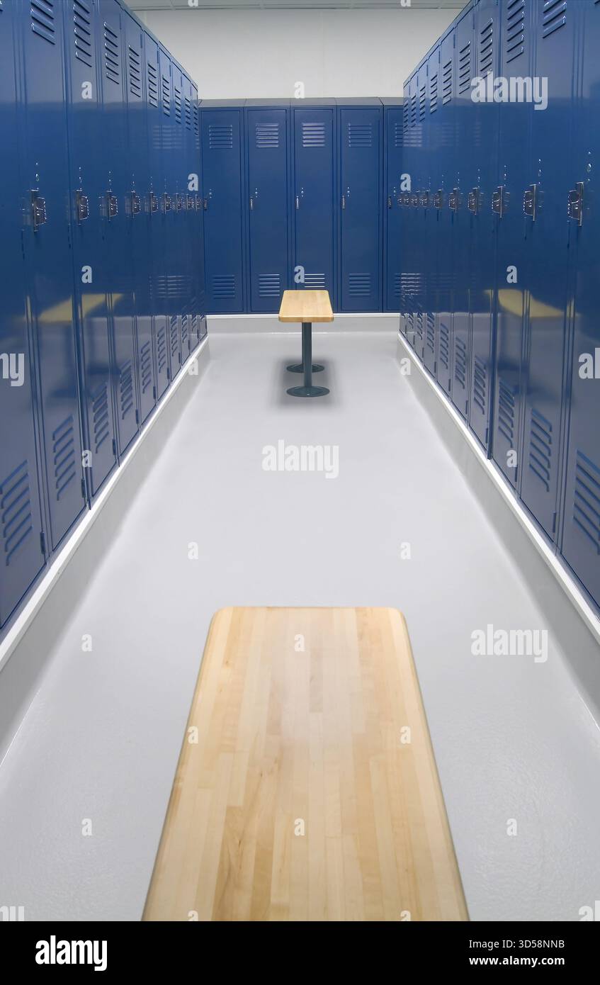 Umkleideraum innen, Sportanlage, Philadelphia USA Stockfoto
