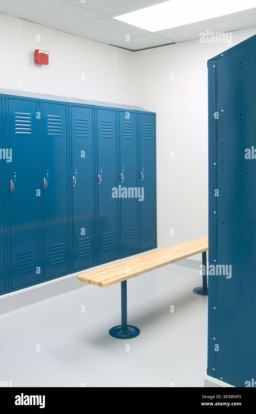 Umkleideraum innen, Sportanlage, Philadelphia USA Stockfoto