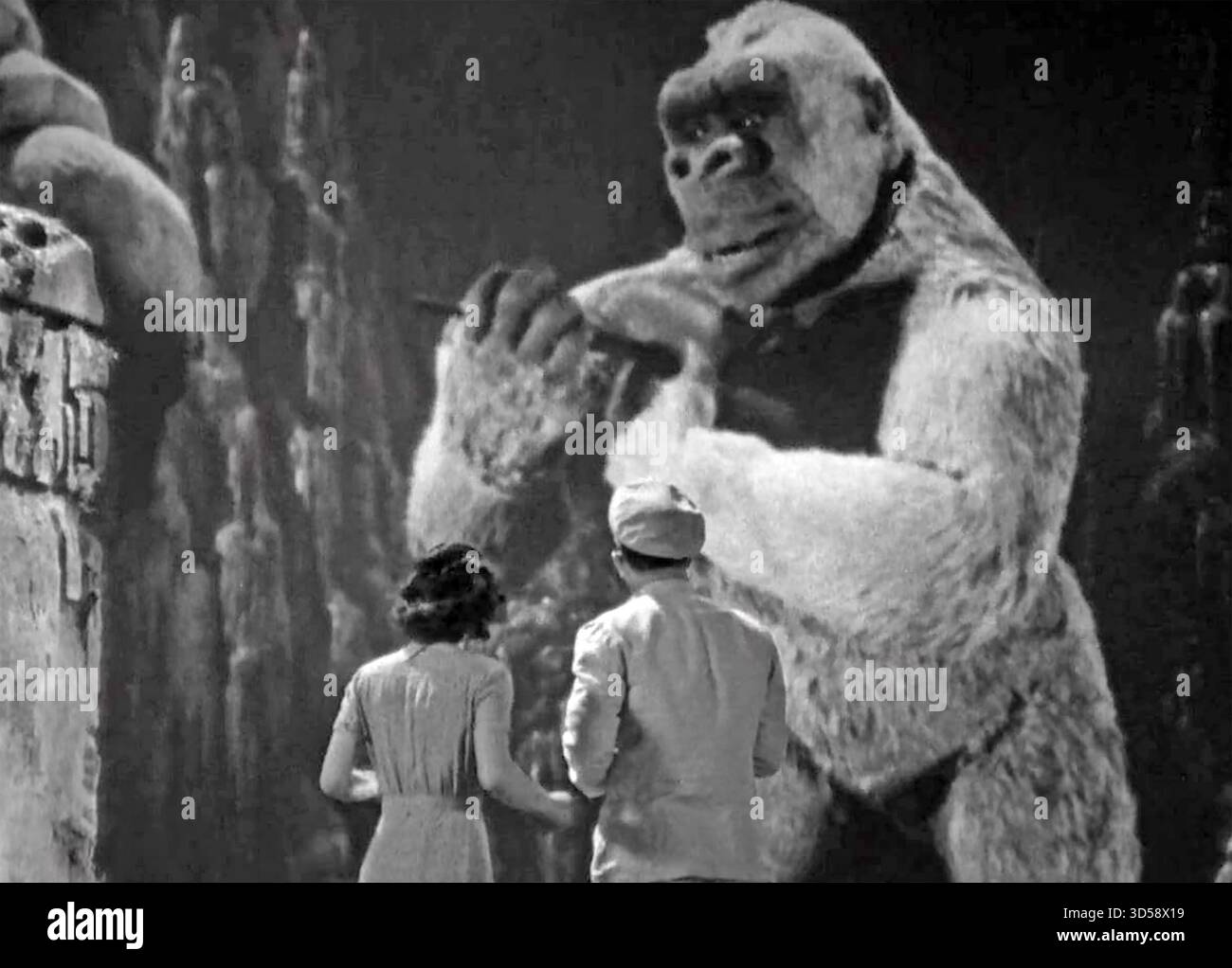 SON OF KONG 1933 RJO Pictures Film mit Helen Mack und Robert Armstrong. Der Kong-Charakter wurde durch die Stop-Motion-Animation Bu Willis O’Brien und sein Team mit Miniaturmodellen zum Leben erweckt Stockfoto
