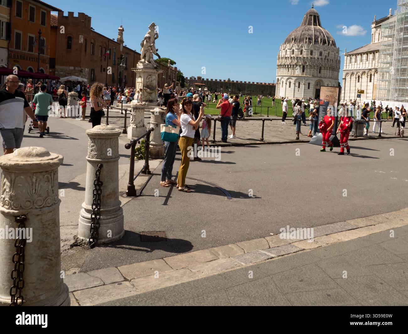 Piazza dei miracoli in pisa Stockfoto