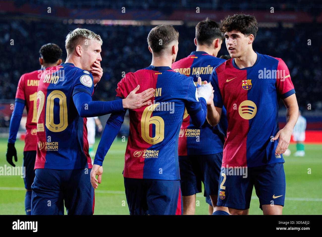 Barcelona, Spanien. Januar 2025. Lamine Yamal im LaLiga EA Sports Spiel zwischen dem FC Barcelona und Real Betis im Estadi Olimp Stockfoto