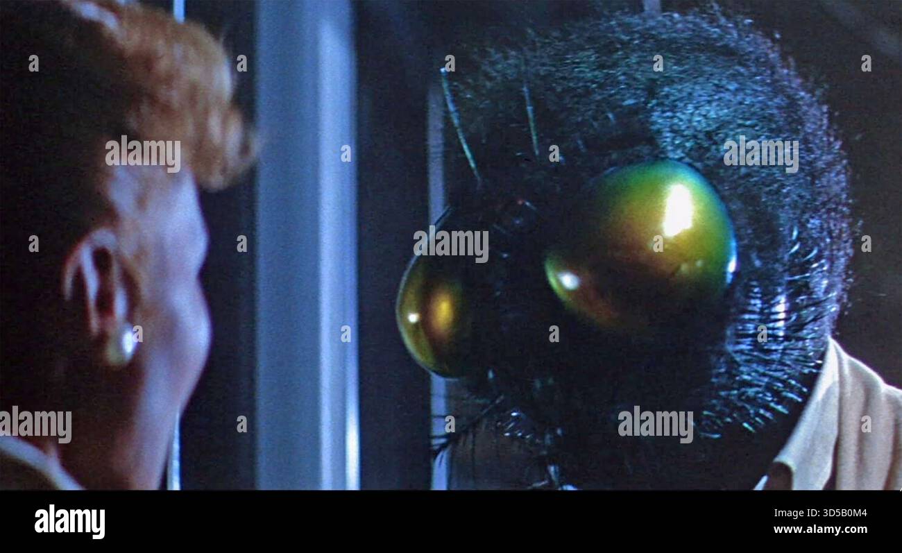 DER Science-fiction-Horrorfilm FLY 1958 mit David Hedison als Andre Delambre (die Fliege) und Patricia Owens als seine Frau Helene Stockfoto