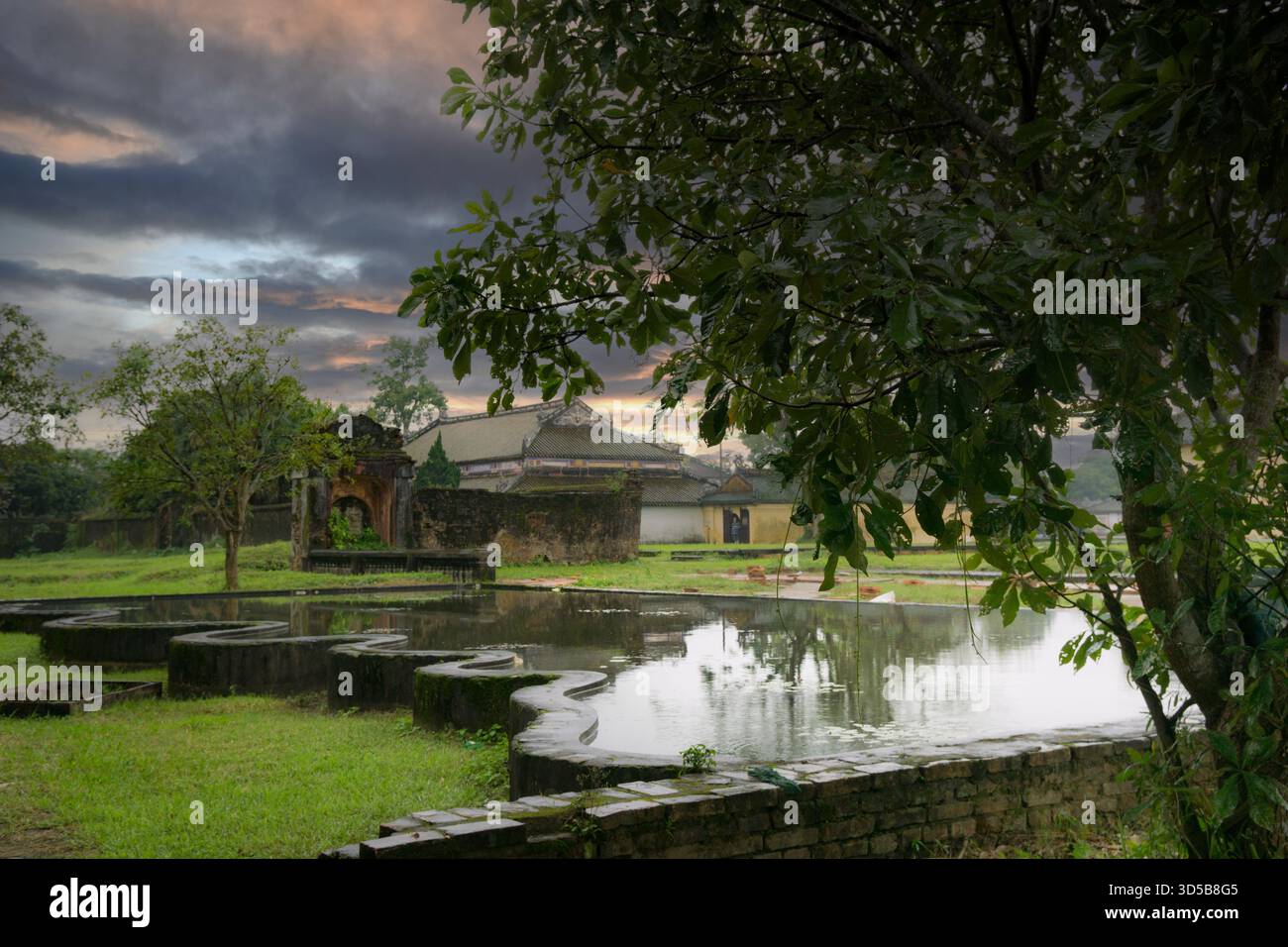 Garten in Imperial City Hue, Vietnam Stockfoto