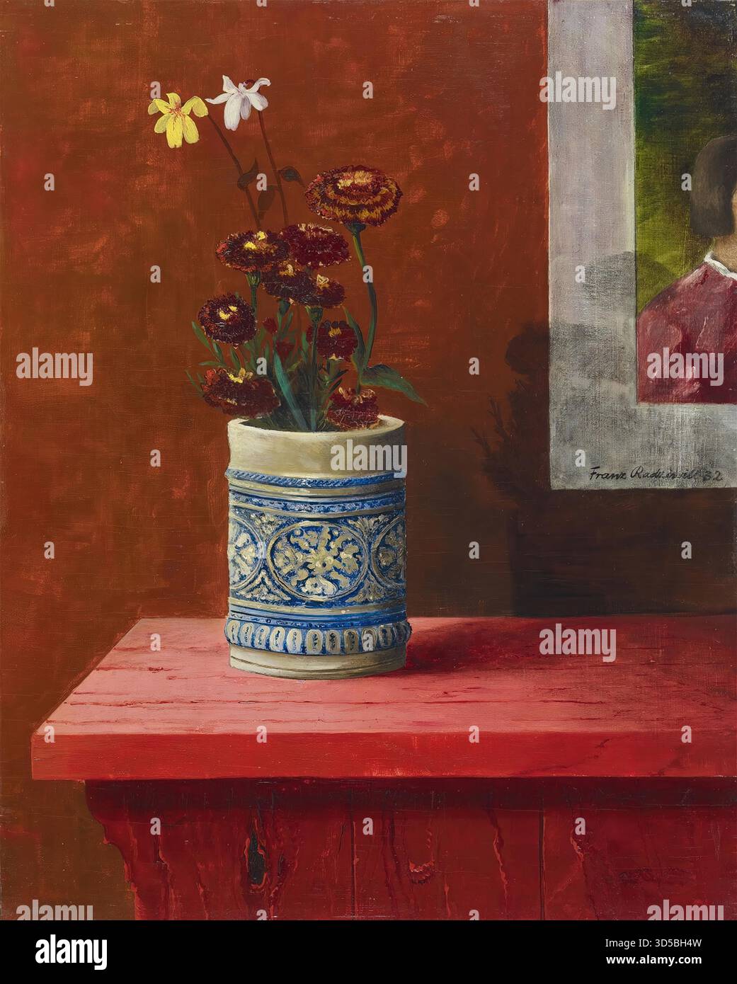 Stillleben mit Blumen, 1932 von Franz Radziwill Stock Vektor