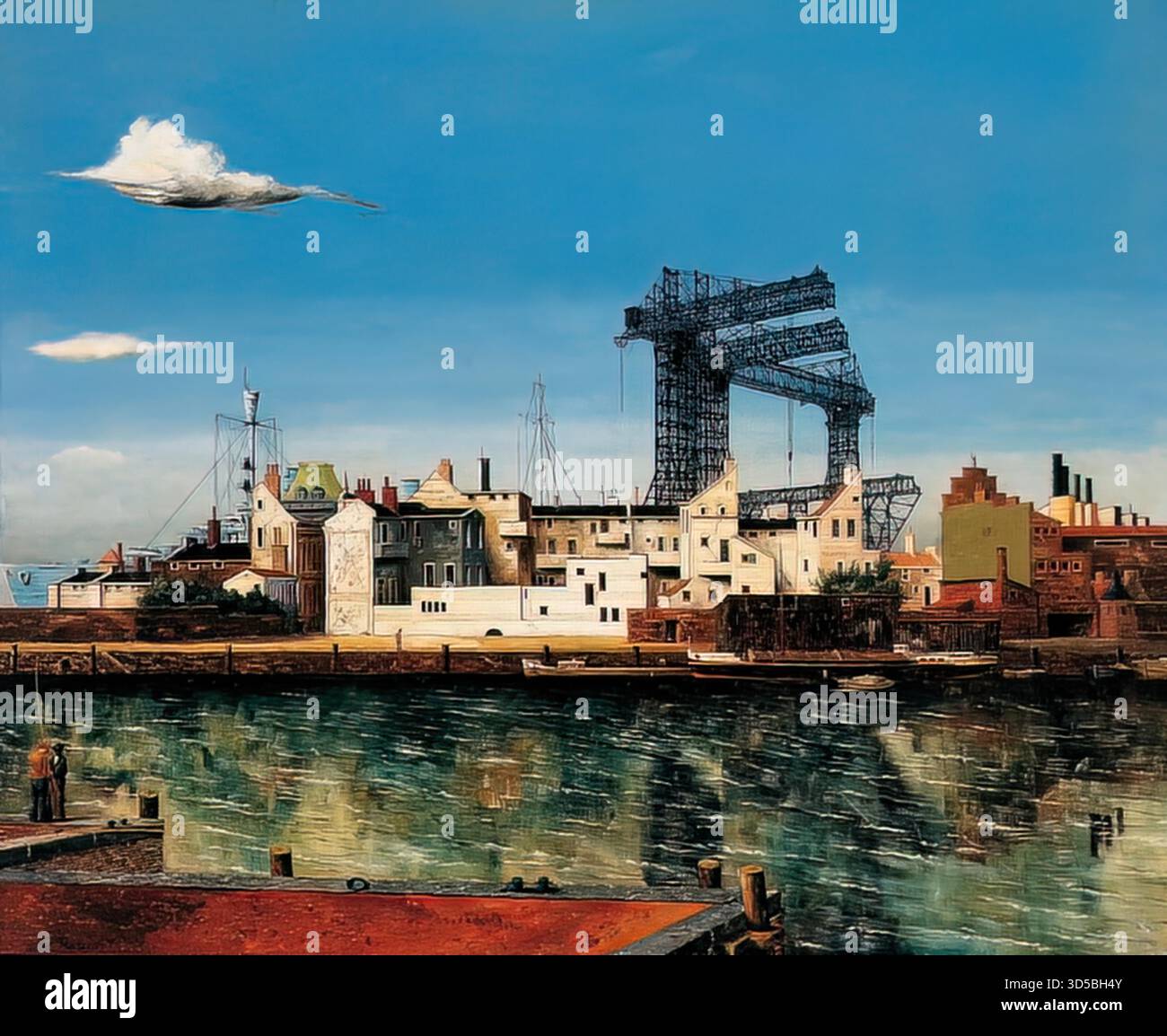 Werft in Wilhelmshaven, 1939 von Franz Radziwill Stock Vektor