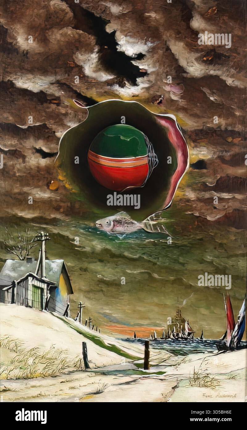 Sphäre über dem Strand, 1937 von Franz Radziwill.eps Stock Vektor