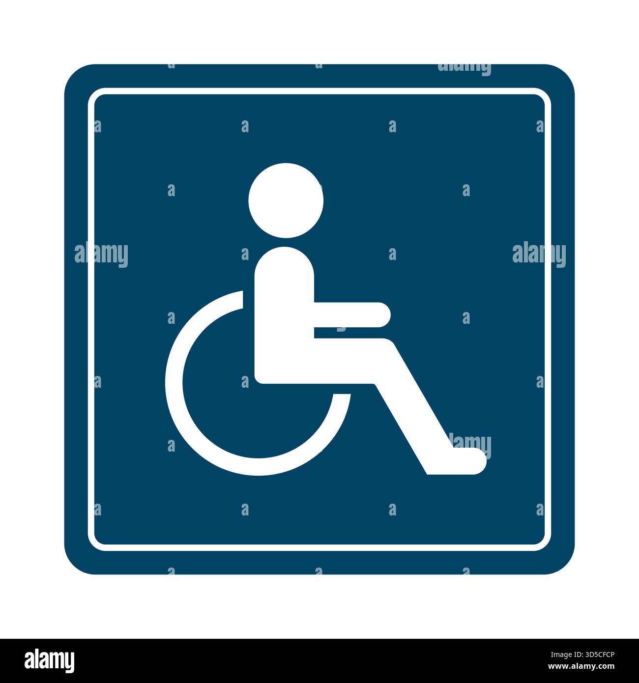 Symbol für Behindertenzeichen. Symbol für Rollstuhlzugang. Vektor für öffentliche Unterstützung. Grafik für behinderte Personen. EPS 10. Stock Vektor