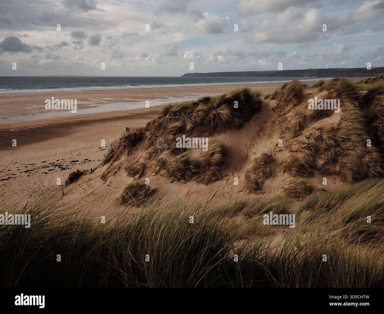 Plage d'Hatainville und die Sanddünen d'Hatainville, Normandie Frankreich EU Stockfoto