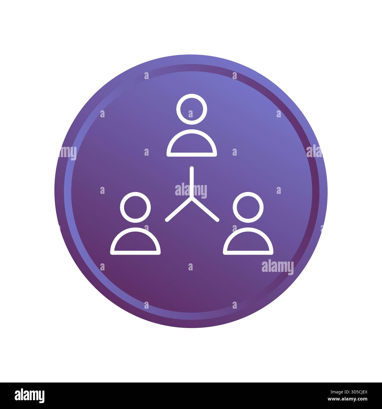 Symbol für Personennetzwerk. Symbol für Organigramm. Teamstruktur Vektor. Diagramm für soziale Verbindungen. EPS 10. Stock Vektor