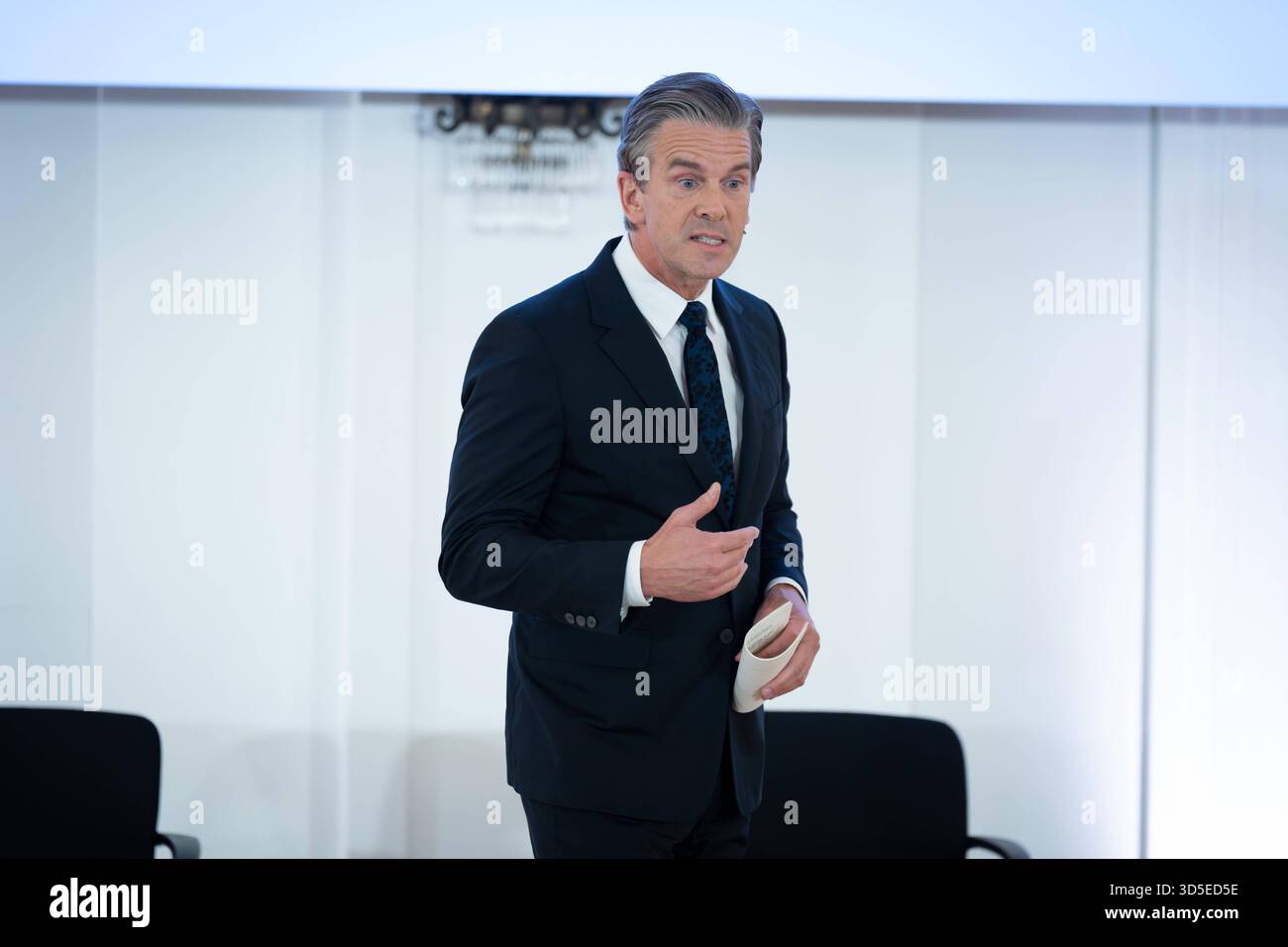 Schloss Bellevue, Markus Lanz, Moderator Schloss Bellevue, Berlin, Bundespräsident, Markus Lanz, Moderator Berlin Berlin DE *** Schloss Bellevue, Markus Lanz, Presenter Schloss Bellevue, Berlin, Bundespräsident, Markus Lanz, Presenter Berlin Berlin GER Stockfoto