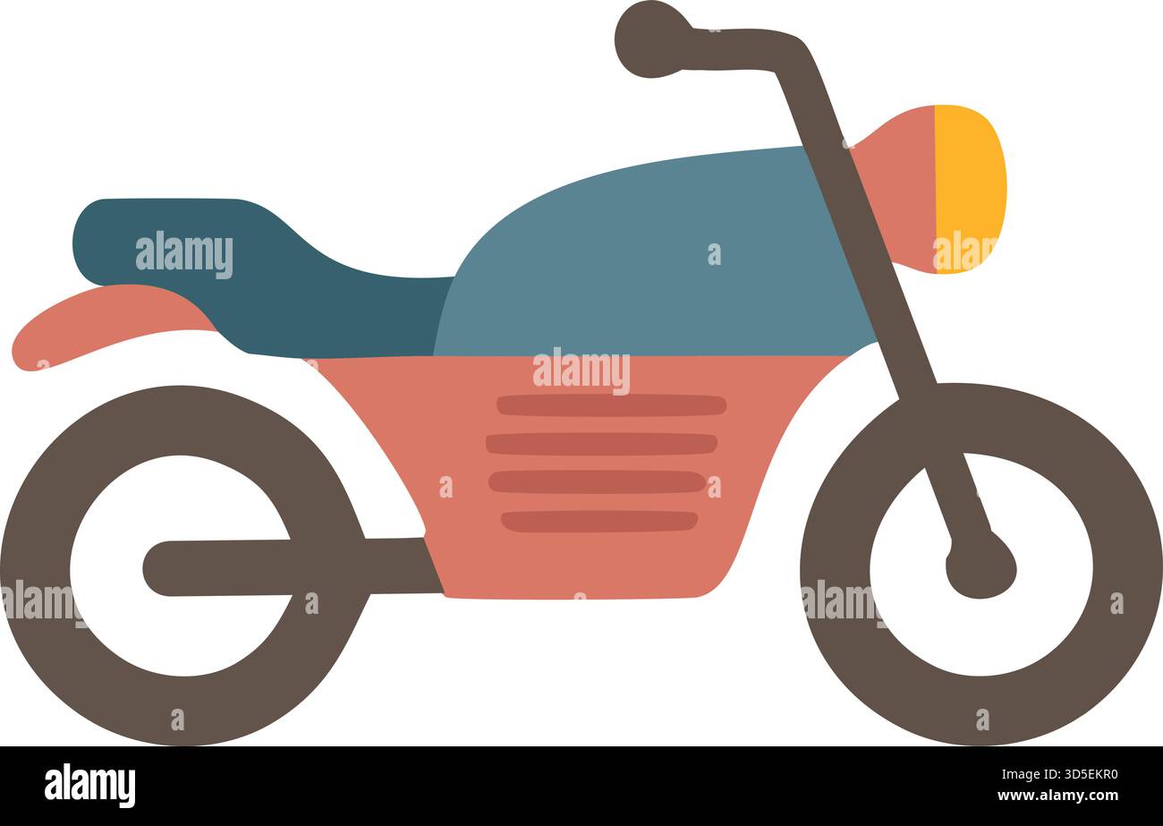 Motorrad – Transport, Fahrzeug, Fahrt, Geschwindigkeit Stock Vektor