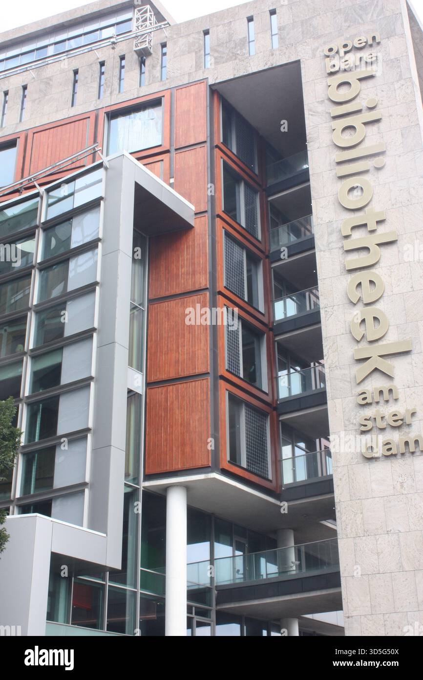 Die bibliotheek Zentral- oder Zentralbibliothek in Amsterdam, Niederlande Stockfoto