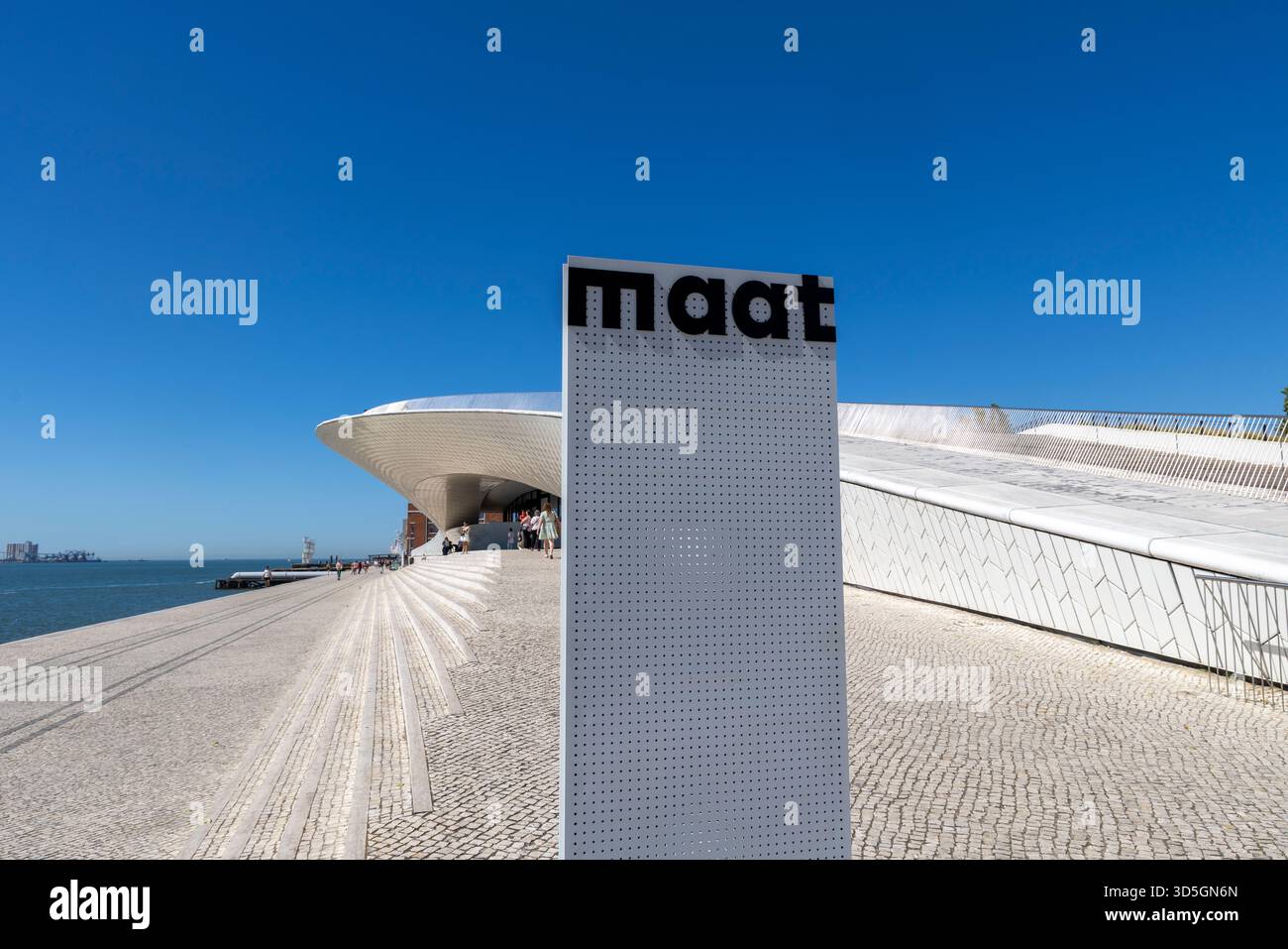 Lissabon, Belem Viertel, Portugal, MAAT das Museum für Kunst, Architektur und Technologie Stockfoto