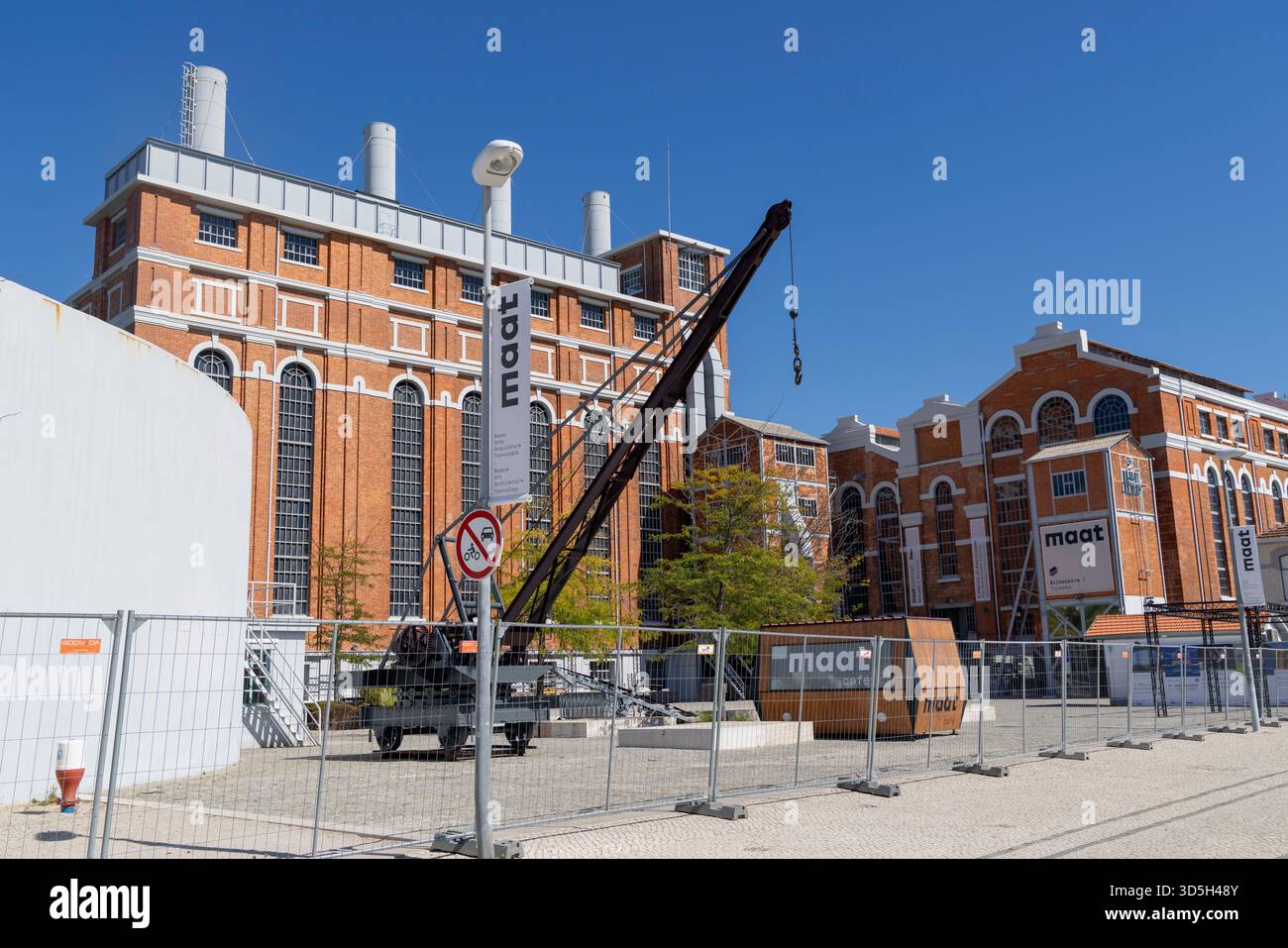 Lissabon, Portugal, die Elektrizitätsfabrik im Museum für Kunst, Architektur und Technologie, MAAT, Belem, Europa Stockfoto