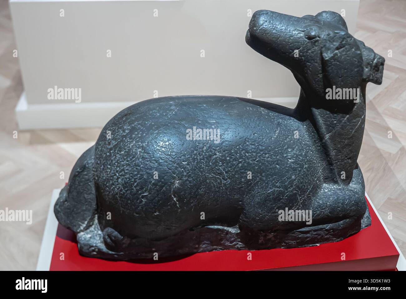 Hirschskulptur, 7.-8. Jahrhundert n. Chr., Phra Pathom Chedl, Nakhon Pathom Stockfoto