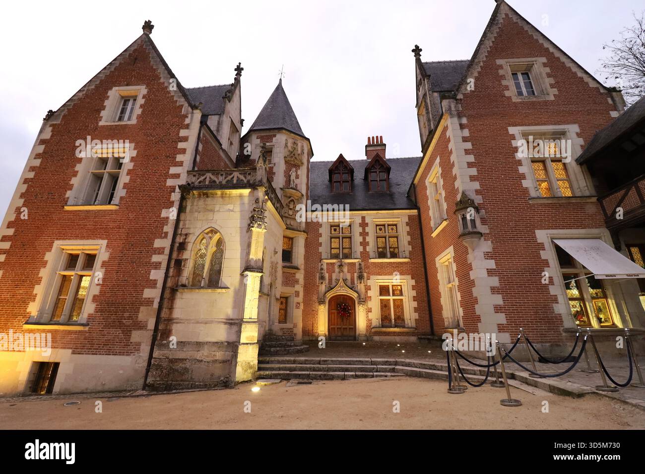 Clos Lucé, Leonardo da Vincis Haus, Außenansicht, Amboise, Departement Indre-et-Loire, Frankreich Stockfoto