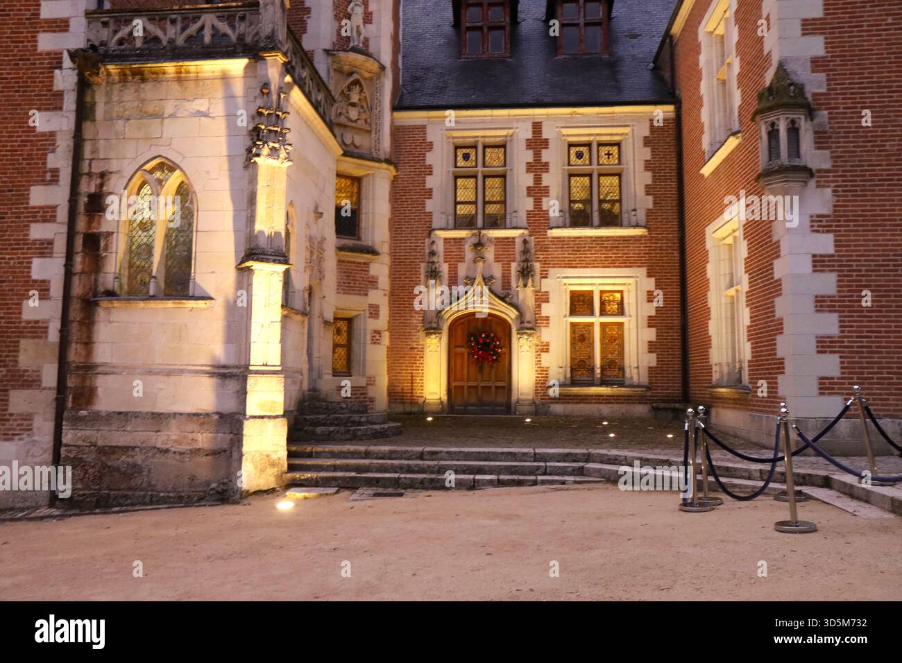 Clos Lucé, Leonardo da Vincis Haus, Außenansicht, Amboise, Departement Indre-et-Loire, Frankreich Stockfoto