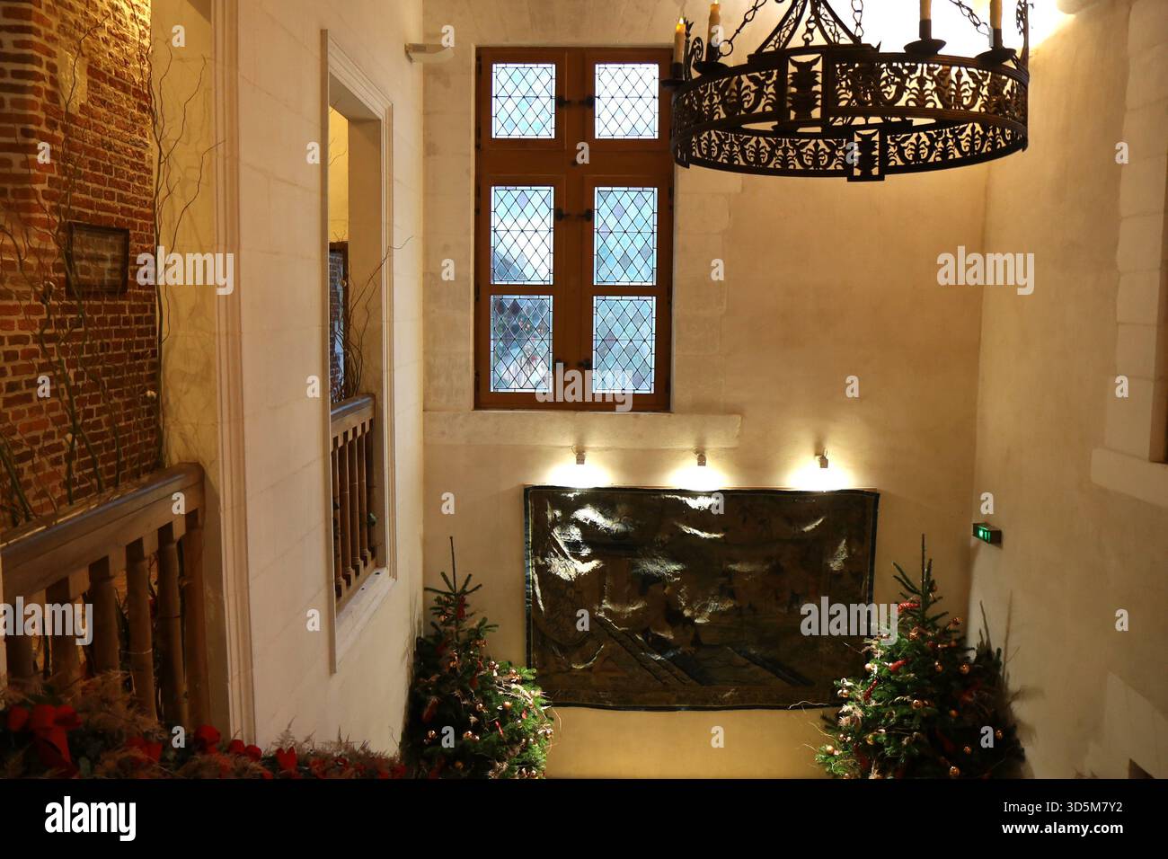 Clos Lucé, ehemaliges Haus von Leonardo da Vinci, Inneres des Hauses, Stadt Amboise, Departement Indre-et-Loire, Frankreich Stockfoto