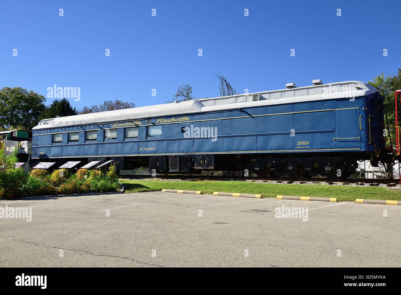 La Grange, Kentucky, USA. Der alte Eisenbahnwagen, der ursprünglich von der früheren Louisville & Nashville Railroad betrieben wurde. Stockfoto