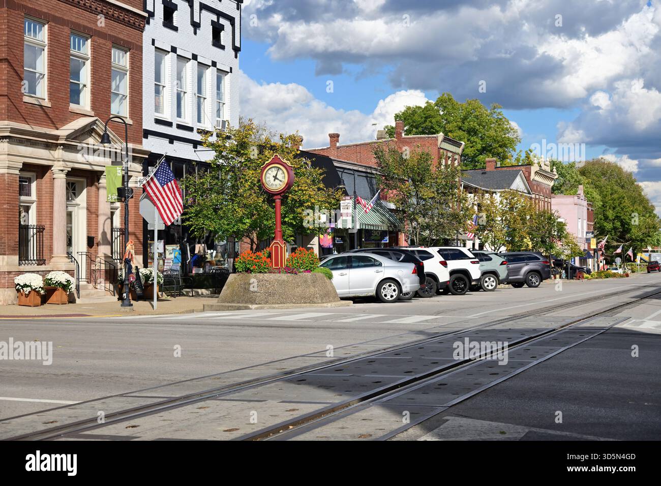 La Grange, Kentucky, USA. Ein Abschnitt der charmanten Main Street einer Gemeinde im Norden von Kentucky. Stockfoto