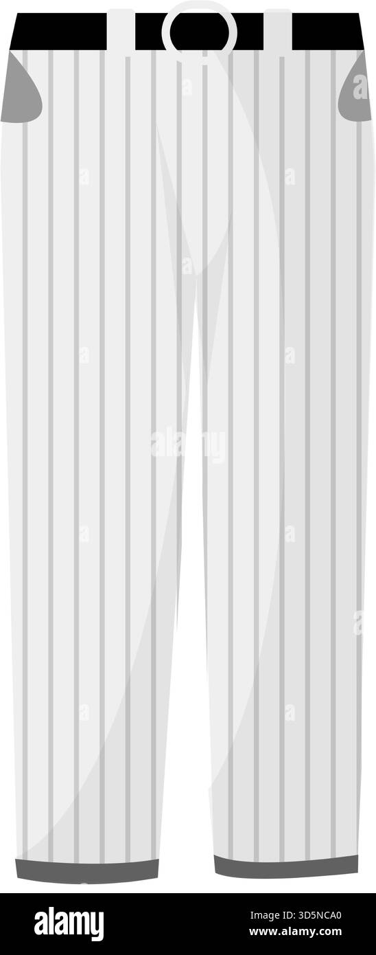 Hose eines Baseballspielers, isoliertes Kleidungsstück oder Uniform für den Mann im Sport. Modische oder stylische Hosen für Spiele, Baseballkostüme oder Outfits Stock Vektor