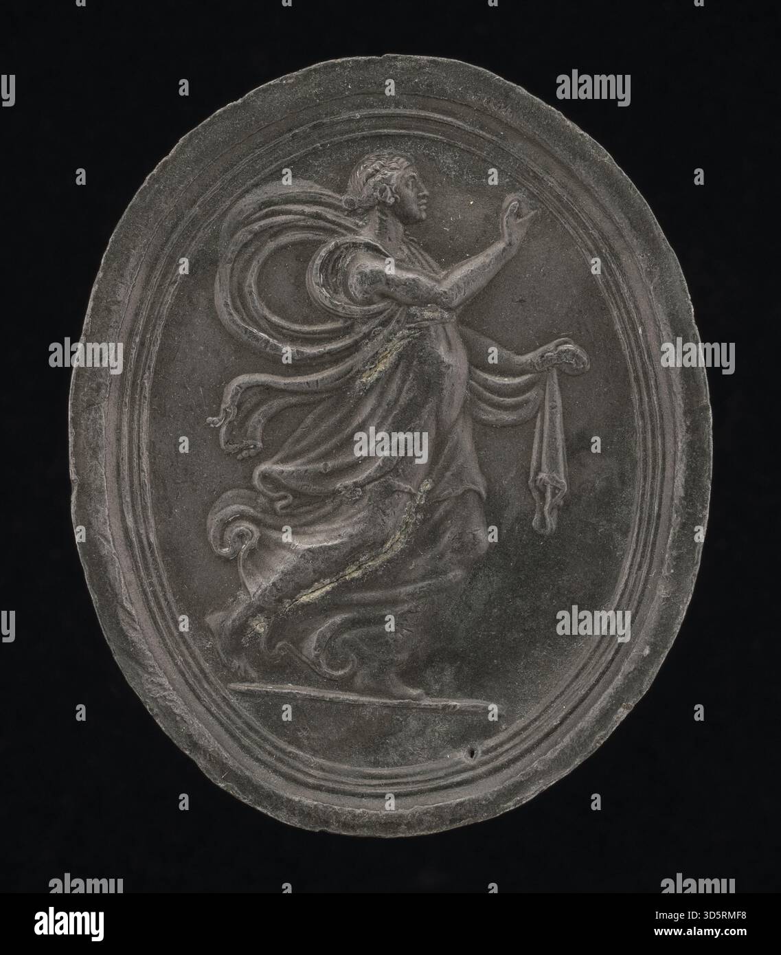 Dieses Kunstwerk wird Valerio Belli zugeschrieben und zeigt Venus, die römische Göttin der Liebe und Schönheit, wobei klassische Merkmale, anmutige Haltung und symbolische Bezüge zur Mythologie hervorgehoben werden. Stockfoto