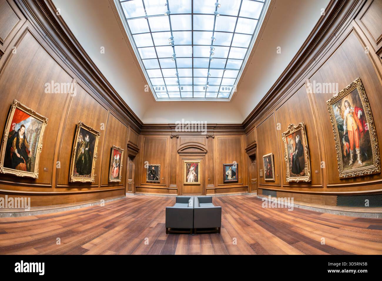 Marchesa Brigida Spinola Doria // WASHINGTON DC — Marchesa Brigida Spinola Doria, ein Porträt des flämischen Künstlers Sir Peter Paul Rubens aus dem Jahr 1606, wird in der National Gallery of Art ausgestellt Es zeigt die 22-jährige Jungvermählte aus einer führenden genuesischen Adelsfamilie, die ihren Reichtum und Status in einer imposanten Umgebung widerspiegelt. Rubens’ Beherrschung von Licht, Farbe und dynamischen Diagonalen belebt dieses prächtige Bild, ein Schlüsselwerk aus seiner italienischen Zeit. Ursprünglich ein Porträt in voller Länge, wurde die Leinwand im 19. Jahrhundert abgeschnitten. Das Gemälde inspirierte Anthony van Dycks Marchesa Elena Grimaldi Cattaneo, Stockfoto