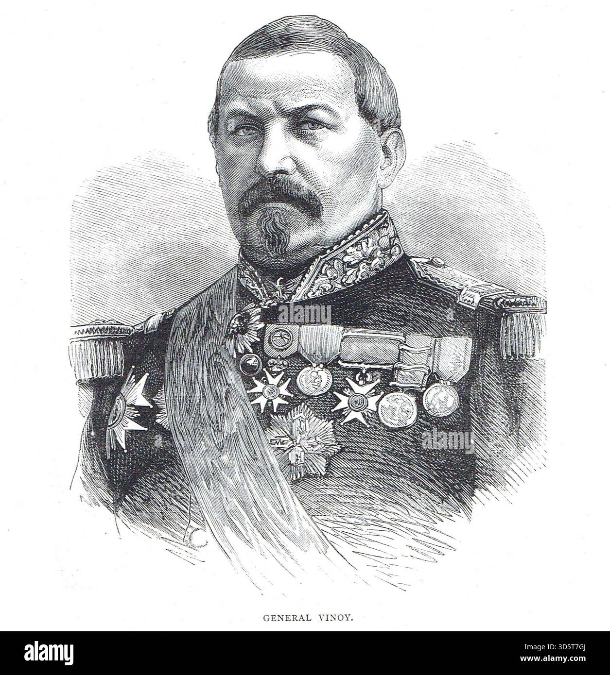 General Joseph Vinoy Befehlshaber der III. Armee, die die französische Hauptstadt während des Deutsch-Französischen Krieges verteidigte Stockfoto
