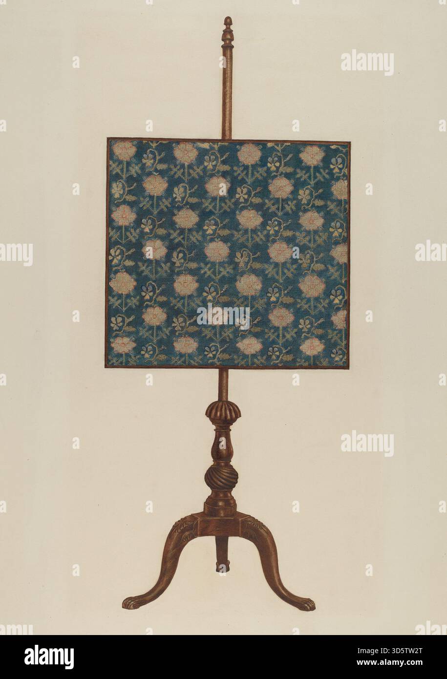 Feuerwehrgitter von Rolland Livingstone und Arlene Perkins, um 1941, mit Rahmen, Gitter, dekorativem Design, und funktionale Verwendung zum Schutz vor Hitze oder Funken. Stockfoto