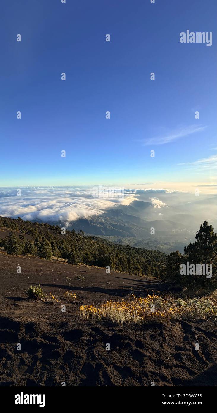 Vulkanlandschaft - Smartphone-aufgenommenes Stockfoto