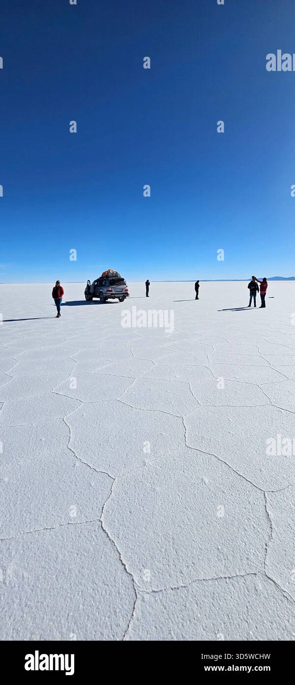 Salar Uyuni - Bolívia - Smartphone-aufgenommenes Stockfoto