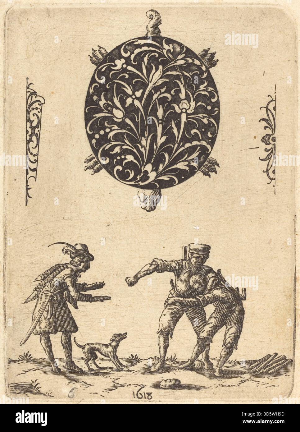 Ein Design von Jean Toutin aus dem Jahr 1618, das einen Anhänger in Form einer Schildkröte zeigt, einschließlich Metallarbeiten, detaillierter Schale, gravierten Ornamenten und dekorativer Handwerkskunst. Stockfoto