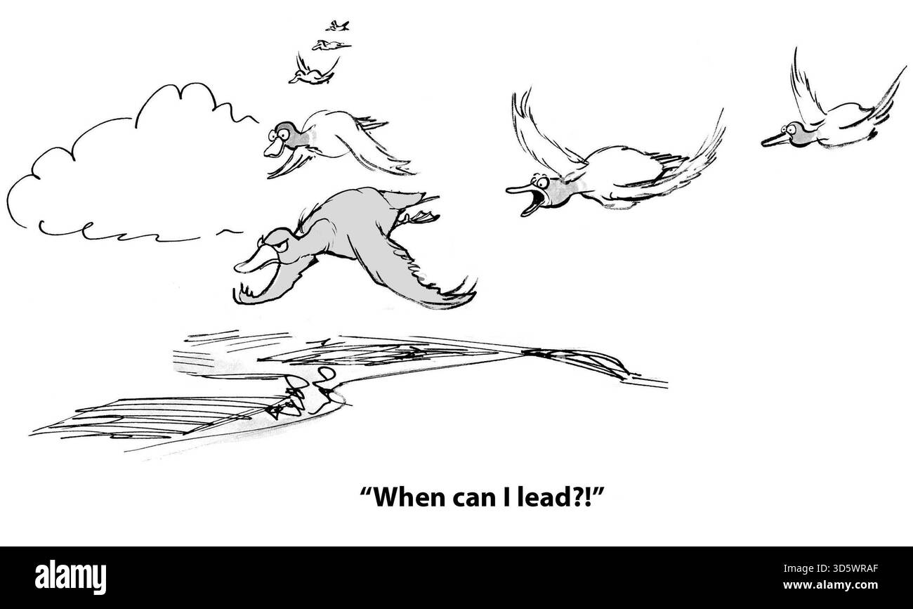 „Wann kann ich die Teambildung leiten?“ Stockfoto