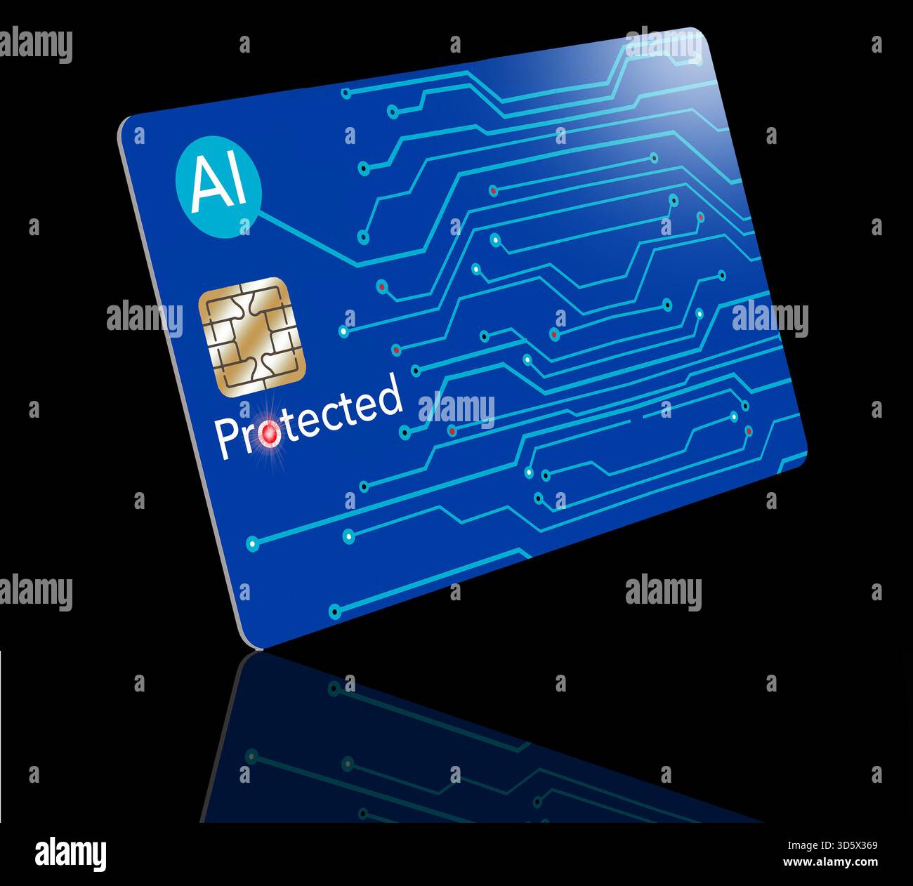 Die Prävention von KI-Betrug ist jetzt in Kreditkarten wie diese integriert, um eine Vielzahl von Techniken zur Erkennung von Betrug zu nutzen, bevor er geschieht und alles in Wirklichkeit Stockfoto