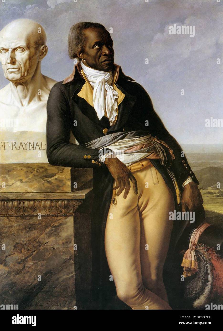 GIRODET DE ROUCY-TRIOSON, Anne-Louis (* 1767, Montargis, d. 1824, Paris) Porträt von J. B. Belley, Abgeordneter für Saint-Domingue 1797 Öl auf Leinwand, 159 x 113 cm Mus?e National du CH?teau, Versailles --- Schlüsselwörter: ----------------- Autor: GIRODET DE ROUCY-TRIOSON, Anne-Louis Titel: Porträt von J. B. Belley, Abgeordneter für Saint-Domingue Zeitlinie: 1801-1850 Schule: Französisch Form: Malerei Typ: Porträt Stockfoto