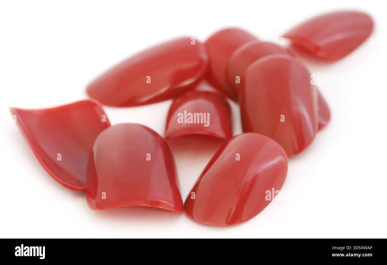 Künstliche Nägel-Nahaufnahme und isoliert Stockfoto