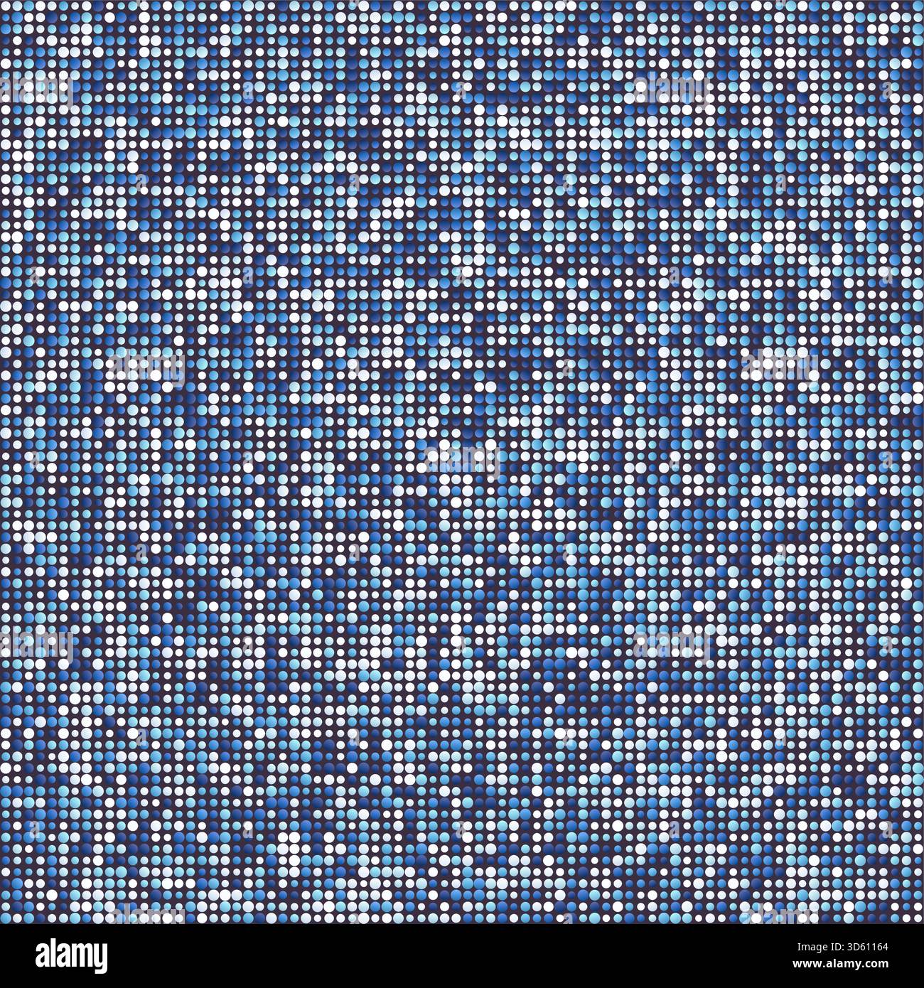 Nahtloses geometrisches Muster. Verlaufende Kreise in mehreren Farben. Blau, Grau, Silber, Himmelblau, Stahlblau. Saftige Vektor-Illustration. Stock Vektor