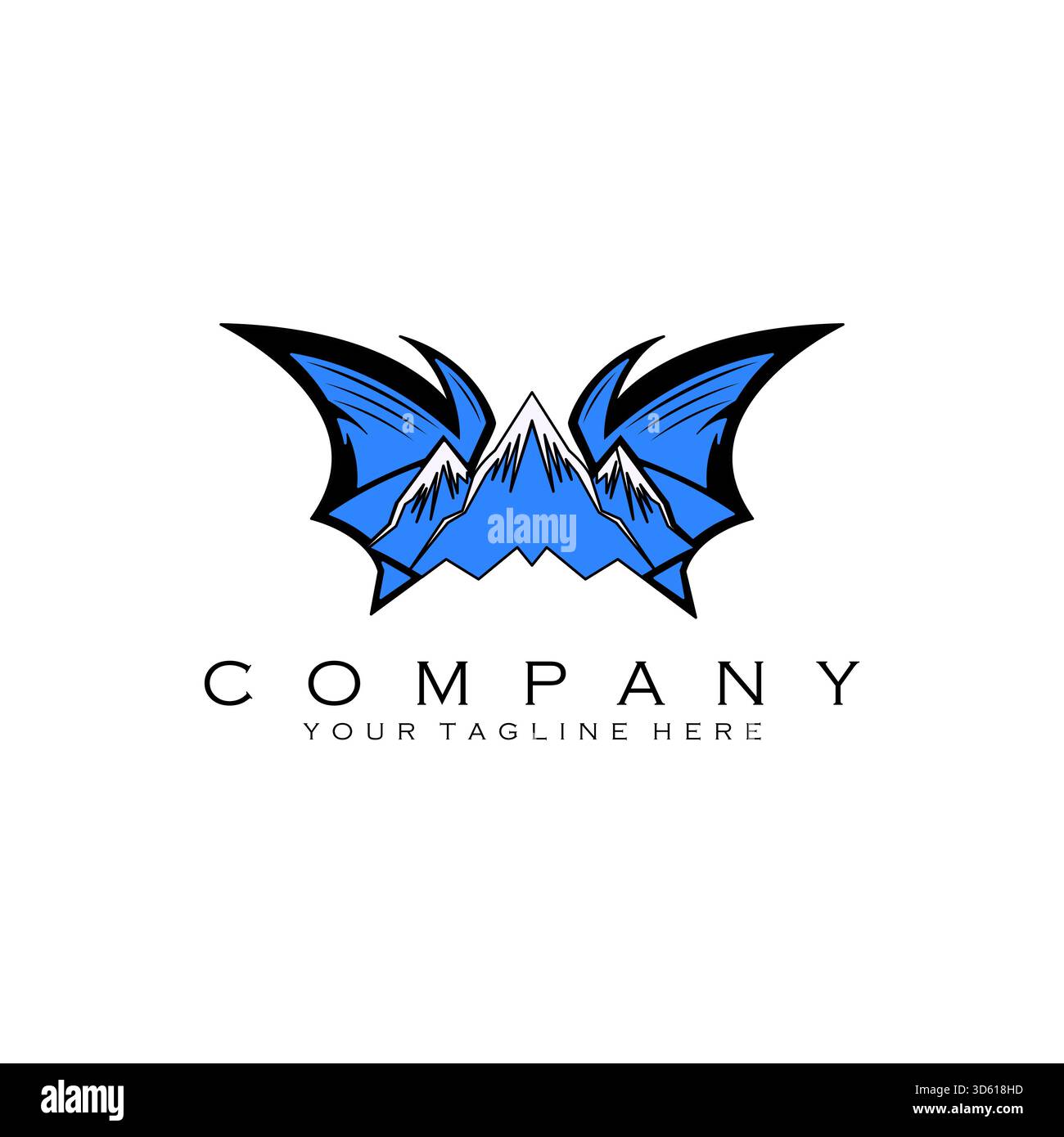 Design-Vektor mit Mountain Fledermaus-Logo Stock Vektor
