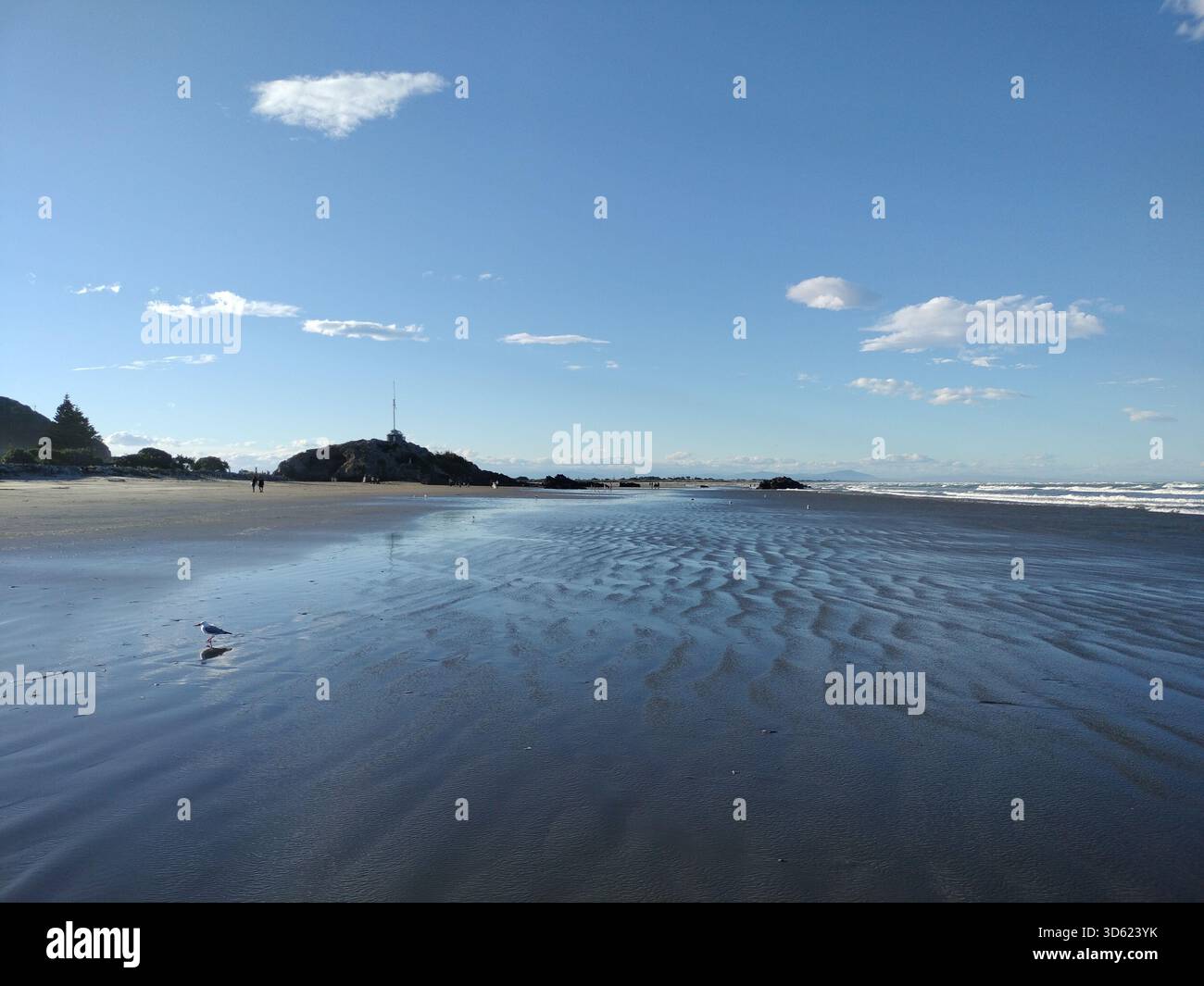 Ebbe am Sumner Beach Christchurch Neuseeland Stockfoto