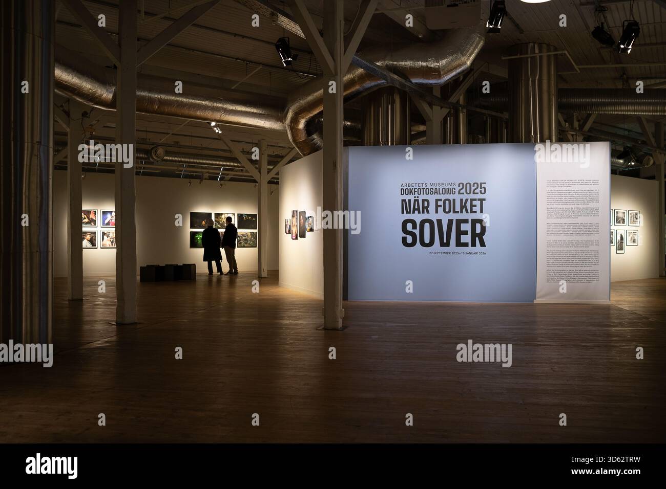 Dokumentarfoto-Salon 2025 im Public Museum of Work in Norrköping, Schweden Stockfoto