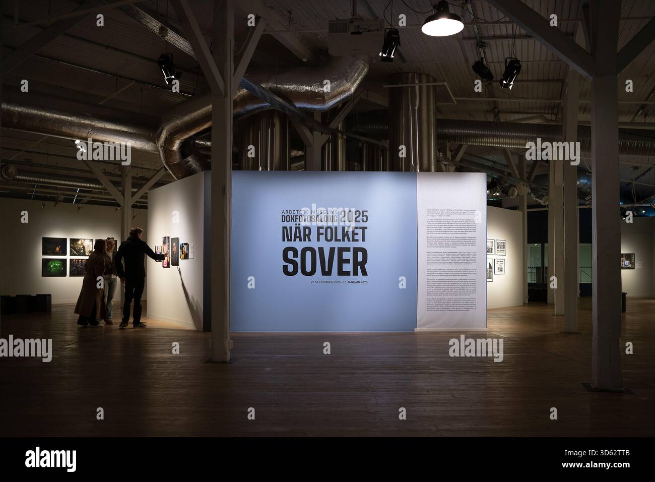 Dokumentarfoto-Salon 2025 im Public Museum of Work in Norrköping, Schweden Stockfoto