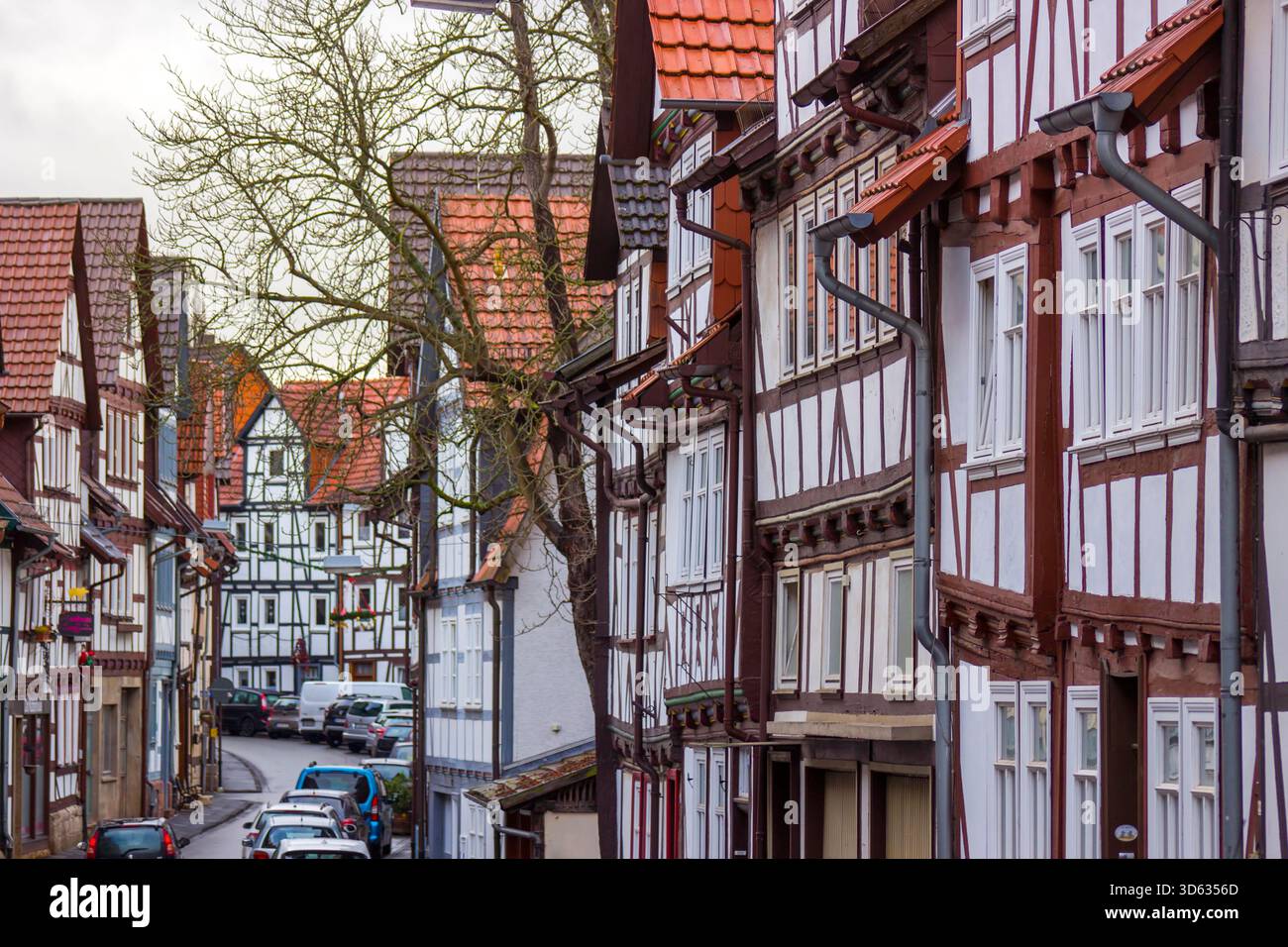 Die Stadt Bad Sooden-Allendorf im Werra-Tal in Deutschland, Hessen Stockfoto
