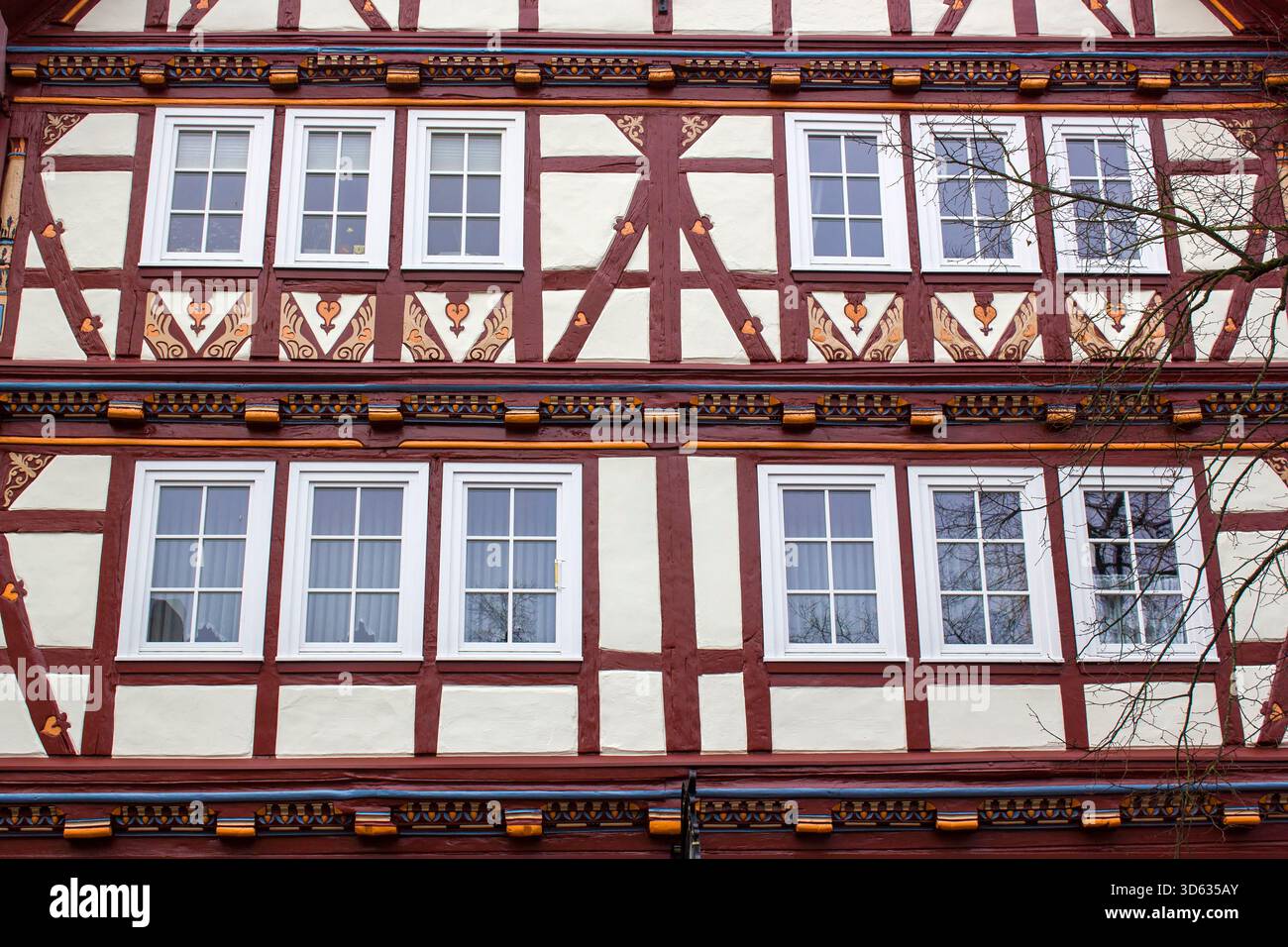 Malerisches Haus in Bad Sooden Allendorf im Werra-Tal in Deutschland, Hessen Stockfoto