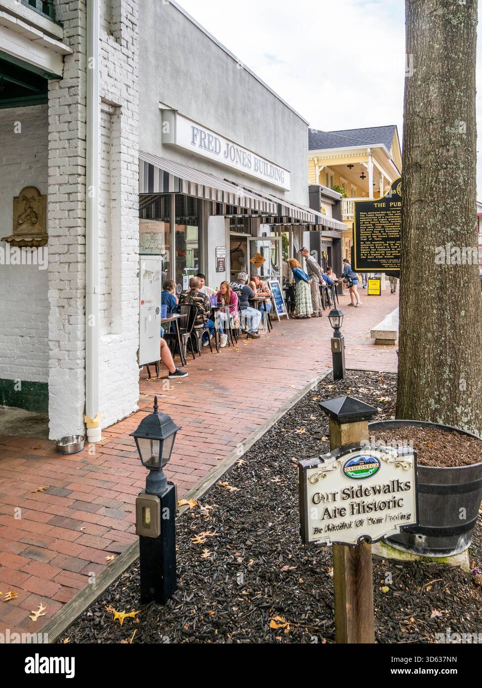Das historische Zentrum von Dahlonega in den nordöstlichen Bergen von Georgia USA Stockfoto