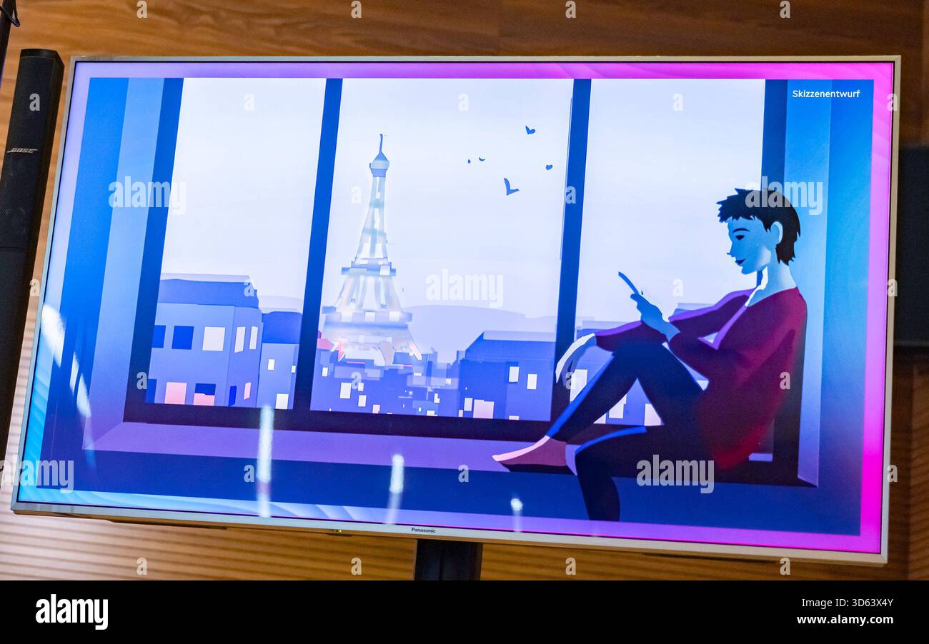 20251118 PG ORF Medienupdate zum Eurovision Song Contest 2026 in Wien, OESTERREICH - 18. NOVEMBER: Sujet - Symolbild - Mediengespraech anlaesslich eines ORF Updates zum 70. Eurovision Song Contest vom 12. bis zum 16. Mai 2026 in Wien im Foyer der Halle F der Wiener Stadthalle am 18. November 2025 in Wien, Oesterreich. 251118 SEPA 17 021 Copyright: XIsabellexOuvrardx SEPAxMedia Stockfoto