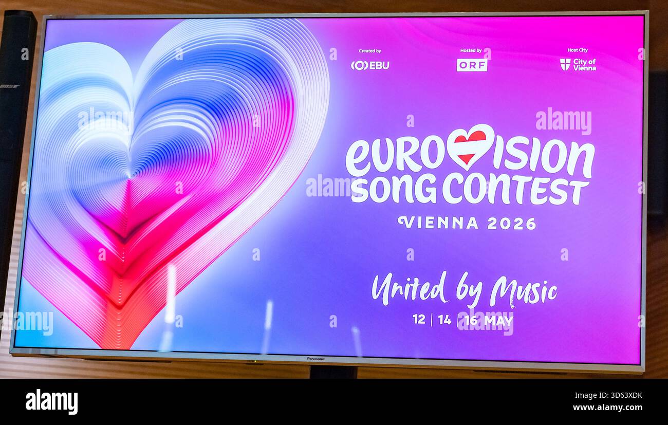 20251118 PG ORF Medienupdate zum Eurovision Song Contest 2026 in Wien, OESTERREICH - 18. NOVEMBER: Sujet - Symolbild - Mediengespraech anlaesslich eines ORF Updates zum 70. Eurovision Song Contest vom 12. bis zum 16. Mai 2026 in Wien im Foyer der Halle F der Wiener Stadthalle am 18. November 2025 in Wien, Oesterreich. 251118 SEPA 17 008 Copyright: XIsabellexOuvrardx SEPAxMedia Stockfoto